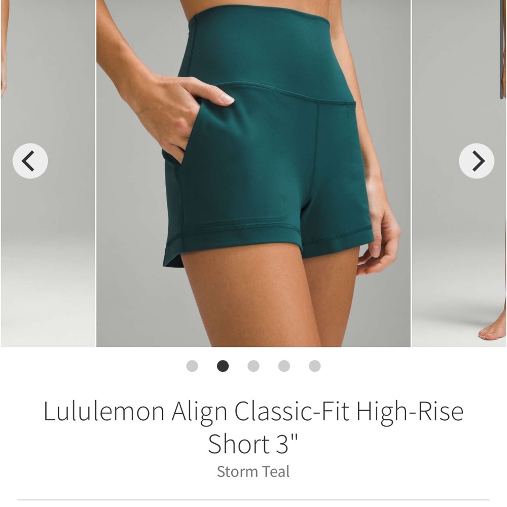 lululemon athletica Align Classic-Fit High-Rise Shorts — Storm Teal